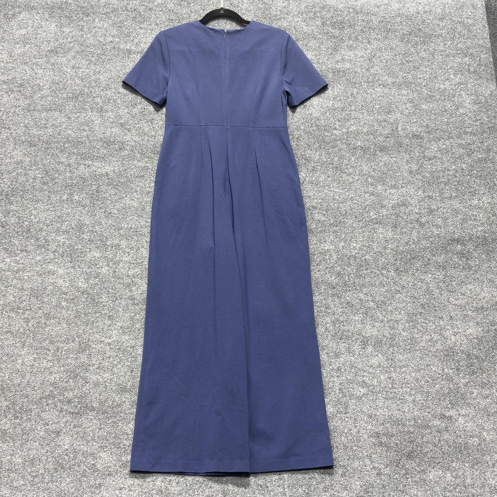 Kate Spade Jumpsuit Womens Small Navy Blue Short Sleeve Wide Leg Dressy - Picture 2 of 16